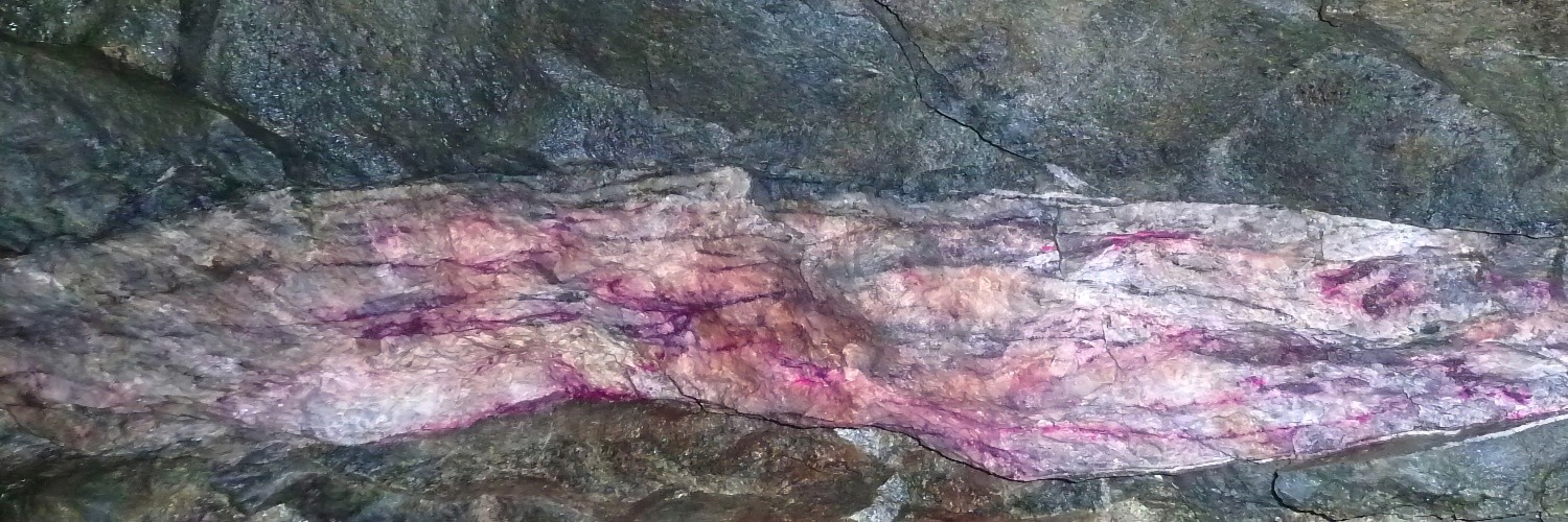 oxidized cobalt in a vein at the underground Castle Mine